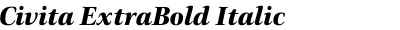 Civita ExtraBold Italic